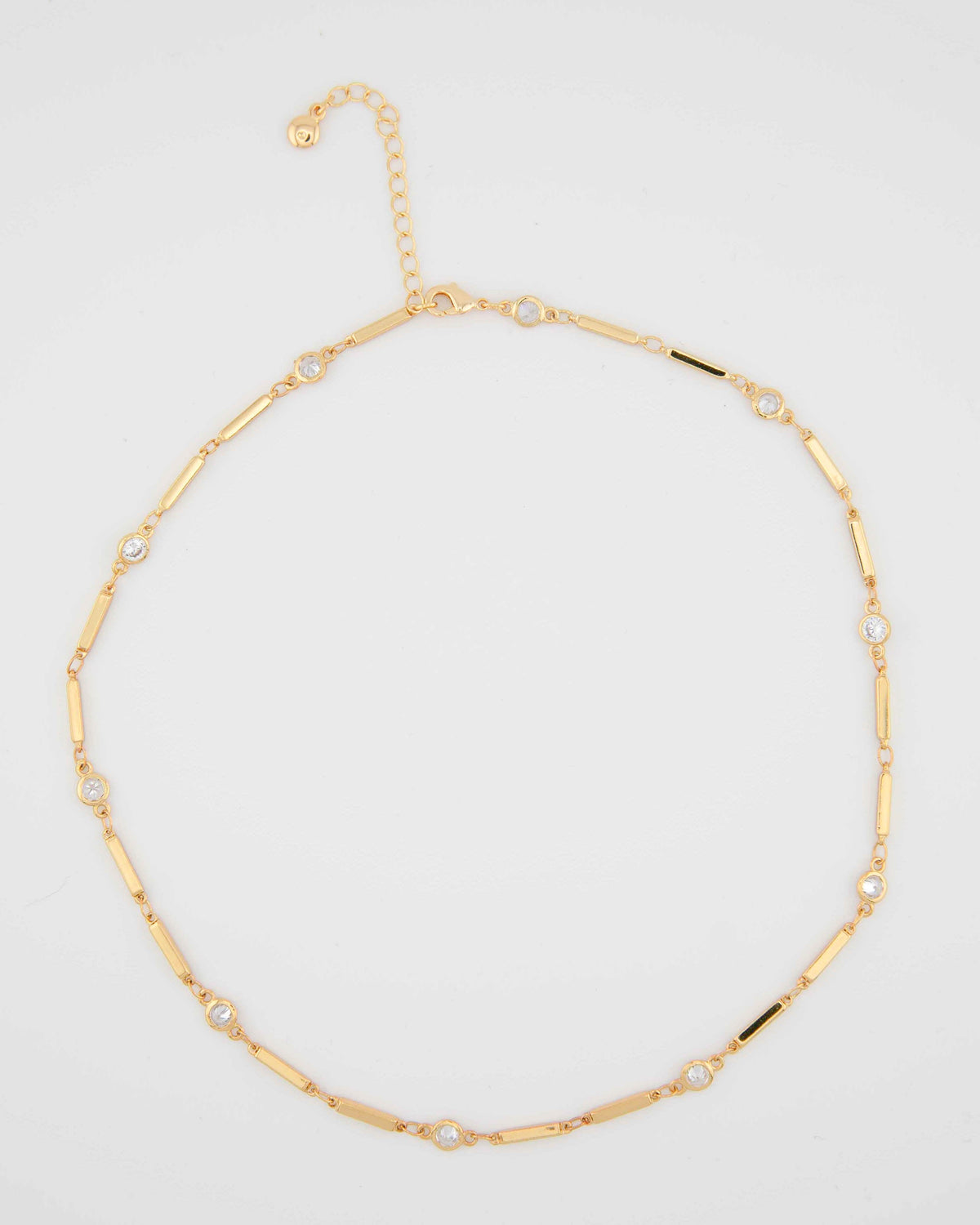 Celia crystal bar necklace