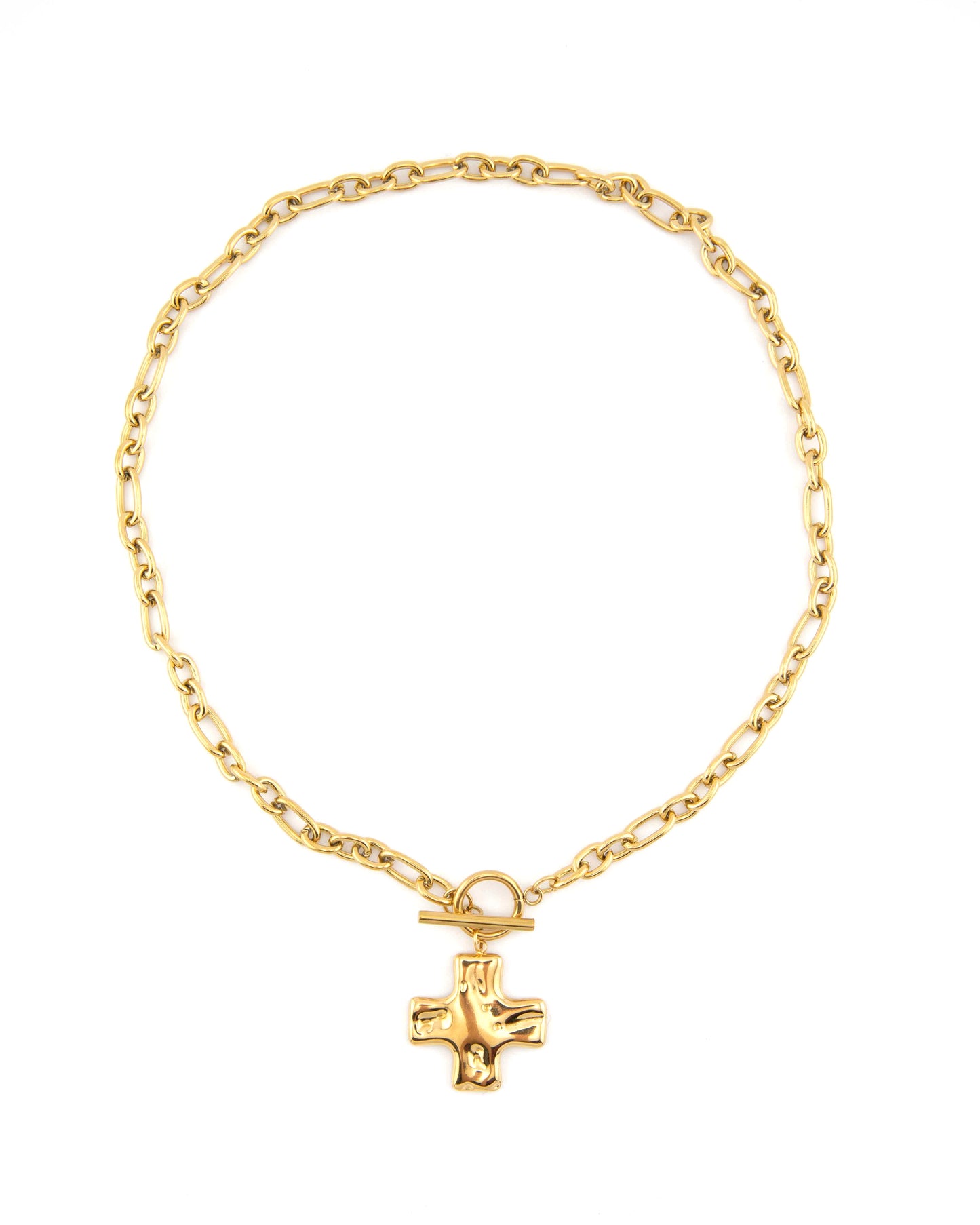 Serapha Organic Cross Gold Chain Necklace