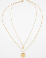 Load image into Gallery viewer, Lyra Sun Medallion Layered Necklace