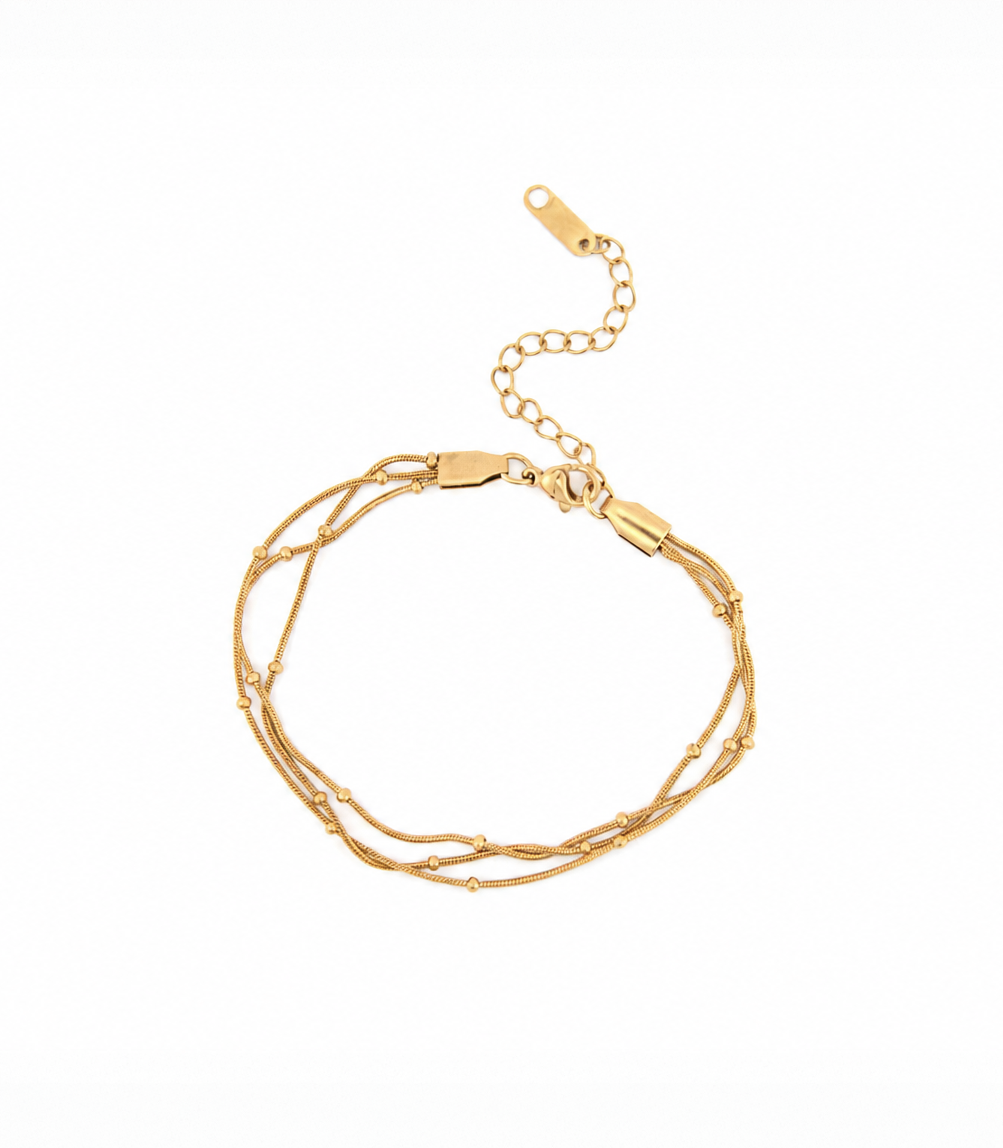 Aureline beaded chain bracelet