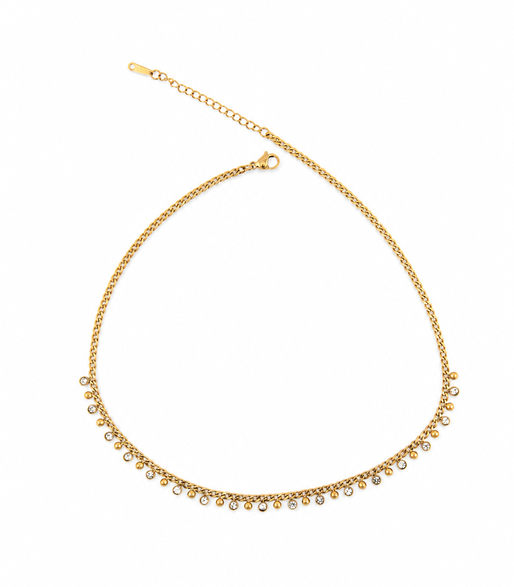 Lysette Crystal Fringe Necklace