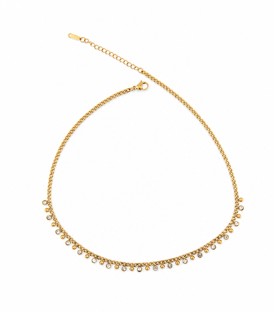 Lysette Crystal Fringe Necklace