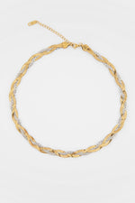 Load image into Gallery viewer, Alira Two-Tone Braided Necklace
