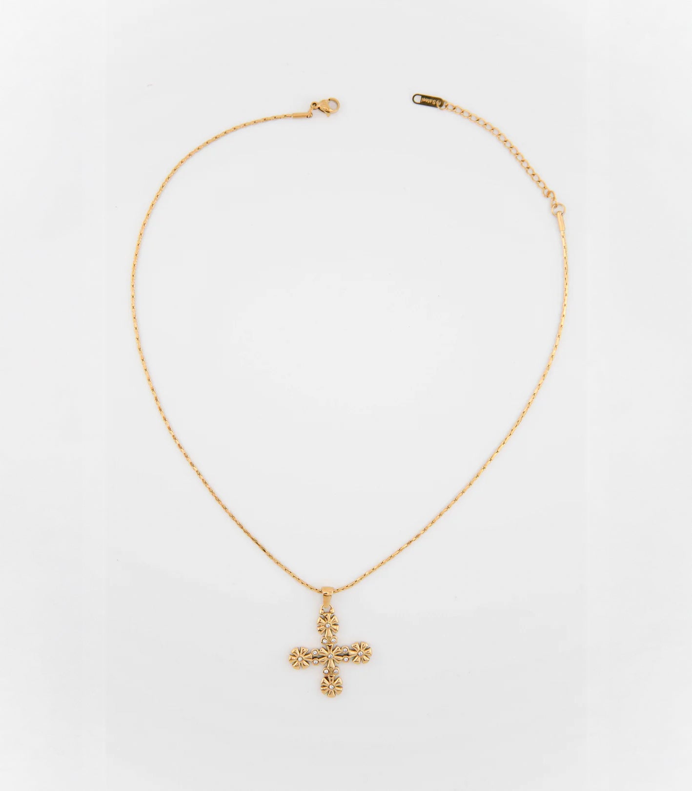 Serapha Floral Cross Necklace