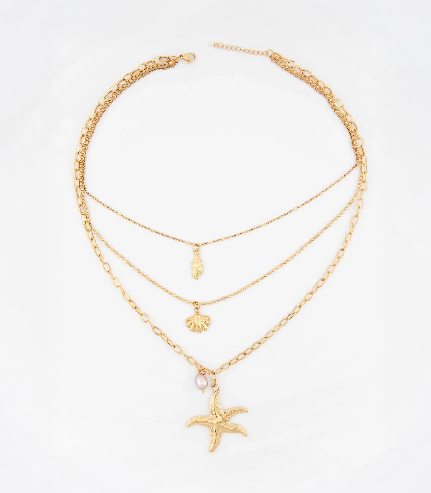 Nerina Ocean Charm Layered Necklace