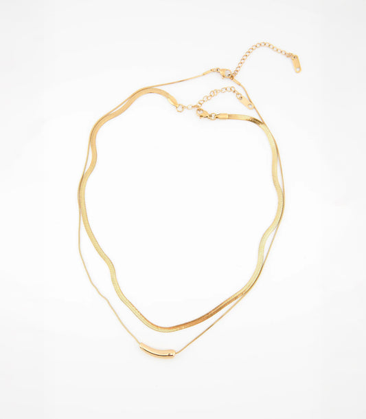 Vela Layered Bar Necklace